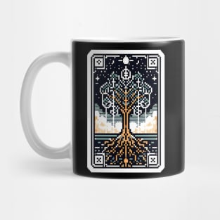 tarot reading tree of life 8 bit Mug